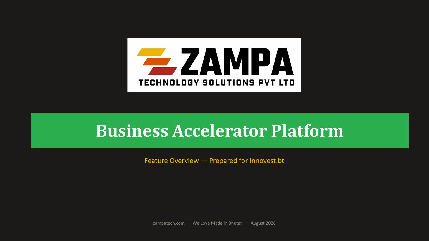 Business Accelerator Platform — slide 1