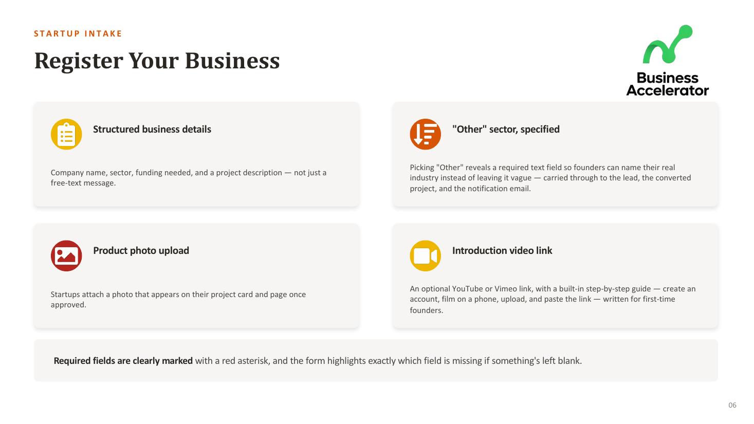 Business Accelerator Platform — slide 6